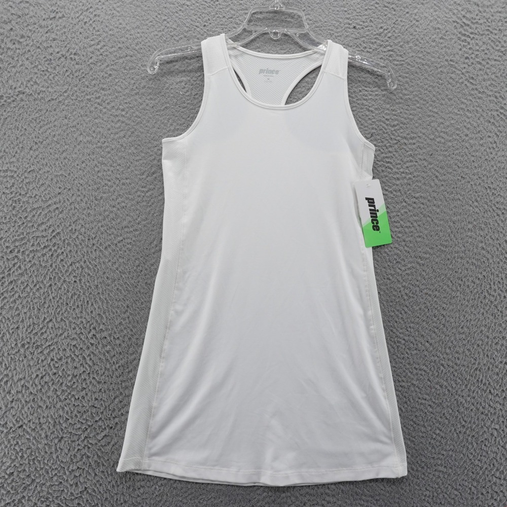 Prince Girls Match Dress White Racerback Tennis Activewear Medium NEW